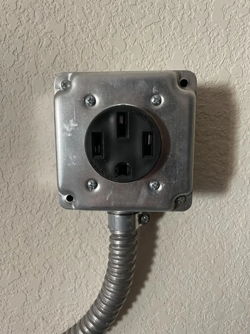 NEMA 14-50 outlet installed for Electrical Panel Upgrade in Topanga